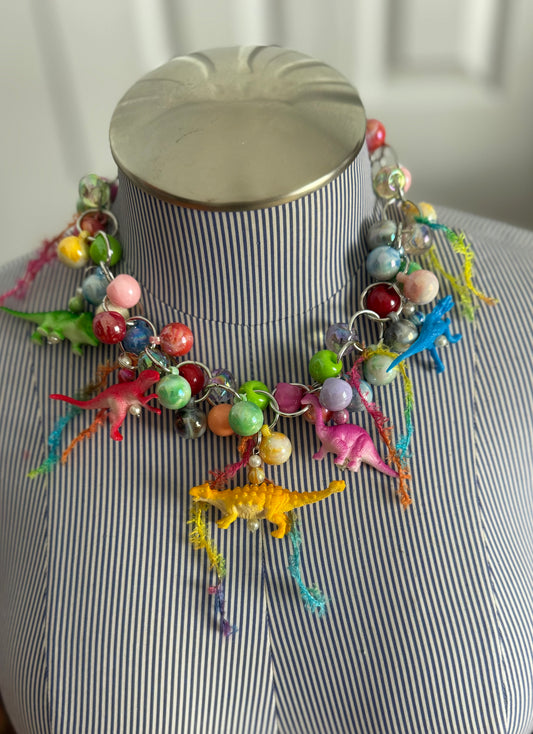 Colorful Dinosaur Necklace