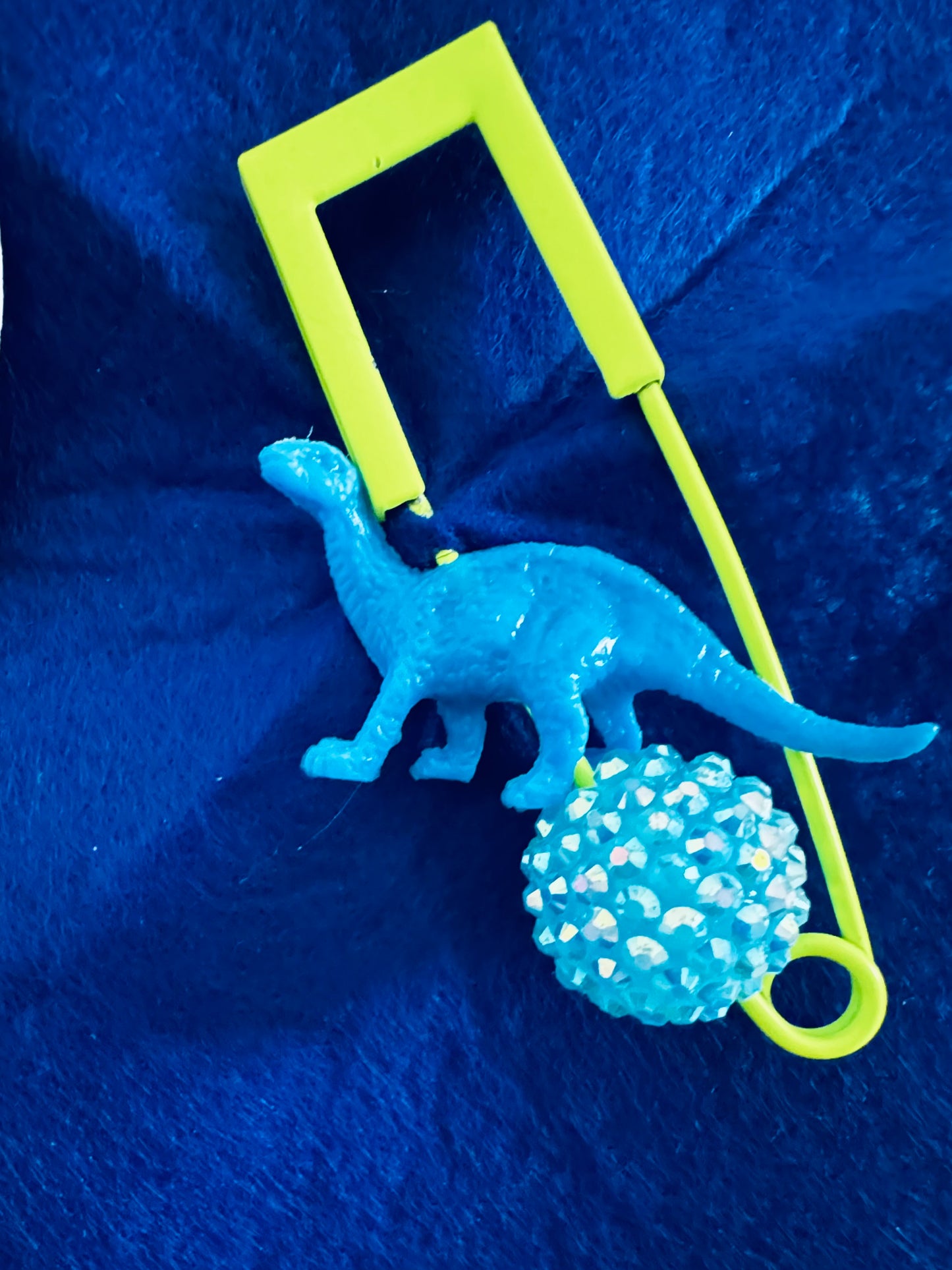 Lime Green  eased Dinosaur Brooch